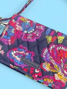 Vera Bradley Midnight Wildflowers RFID 3-in-1 crossbody wristlet wallet purse